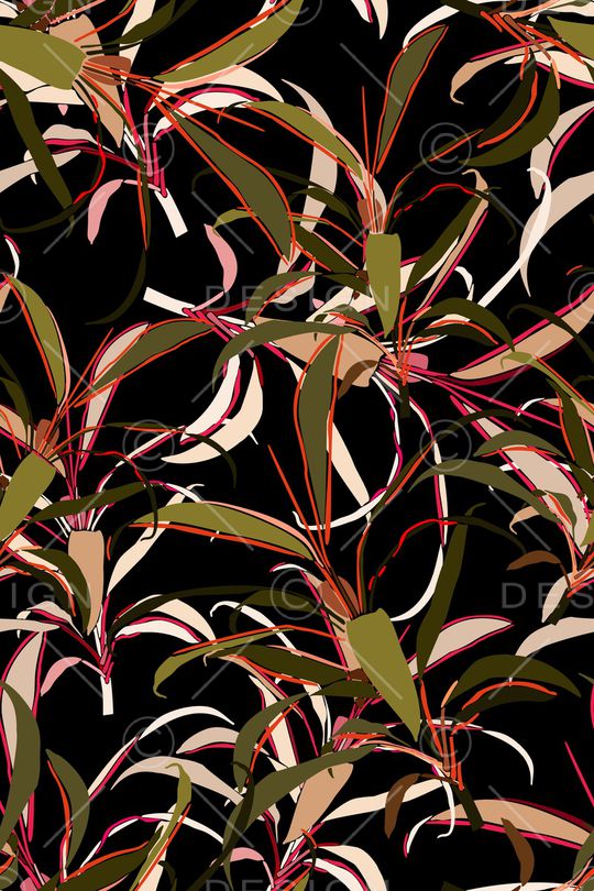 绿植树叶印花华亿平台图片