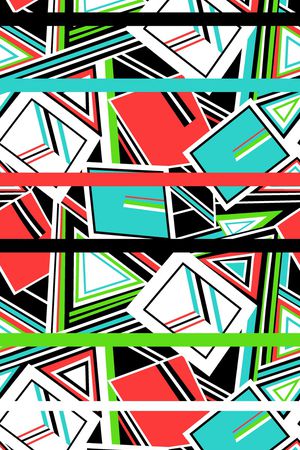 几何混搭印花华亿平台图片