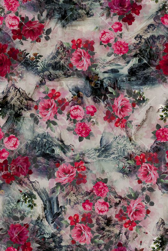 连衣裙印花华亿平台图片