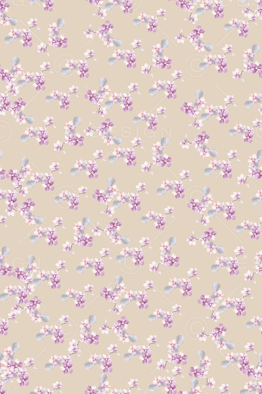 清爽底花卉印花华亿平台图片