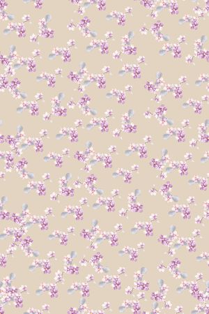 清爽底花卉印花华亿平台图片