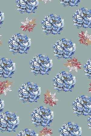 清爽底花卉印花华亿平台图片