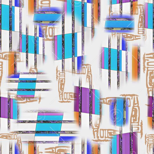 几何印花华亿平台图片