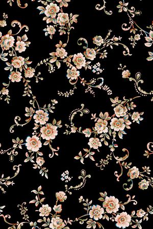 清爽底花卉印花华亿平台图片