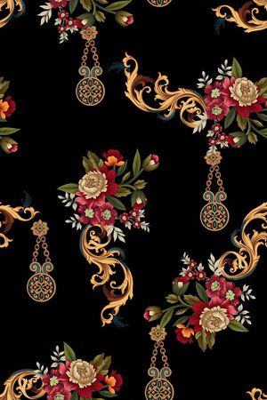 复古印花华亿平台图片