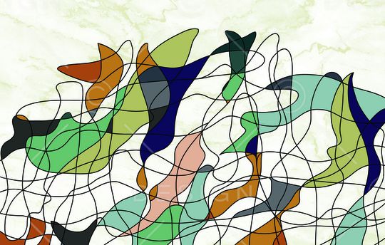 线条印花华亿平台图片