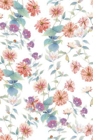 清爽底花卉印花华亿平台图片