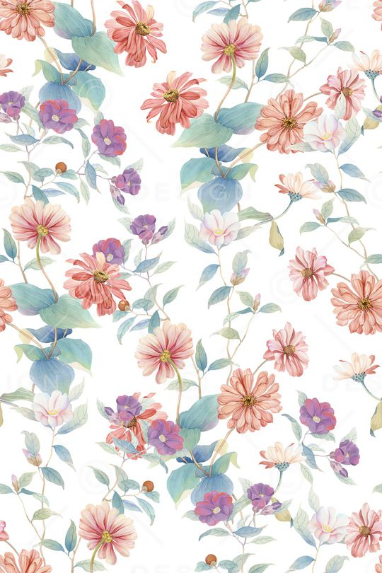 清爽底花卉印花华亿平台图片