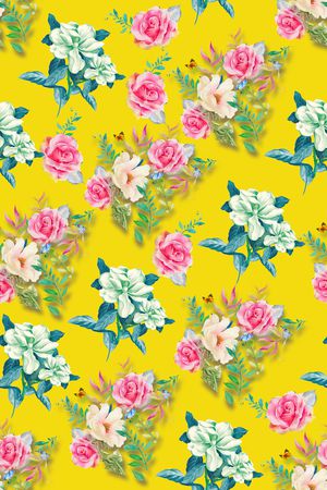 花卉印花华亿平台图片