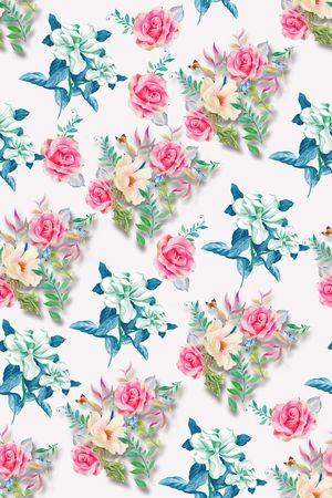 花卉印花华亿平台图片