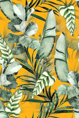 绿植树叶印花华亿平台图片