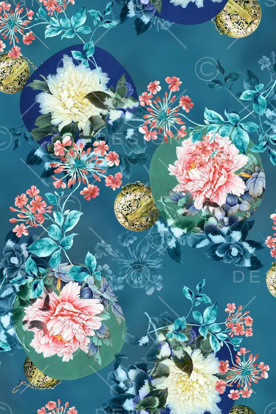 花卉印花华亿平台图片