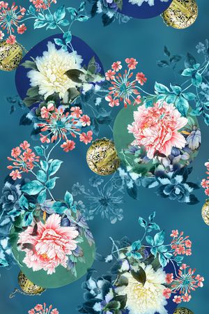 花卉印花华亿平台图片