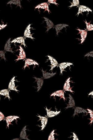 花卉蝴蝶印花华亿平台图片