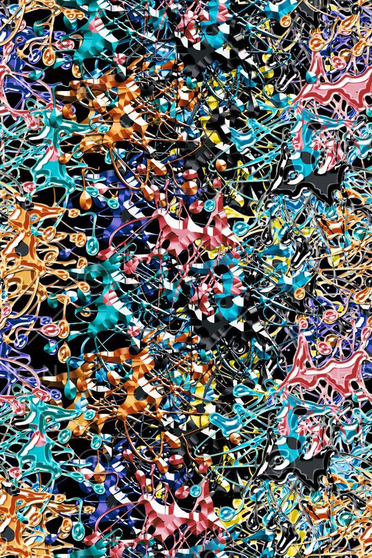 抽象男装印花华亿平台图片