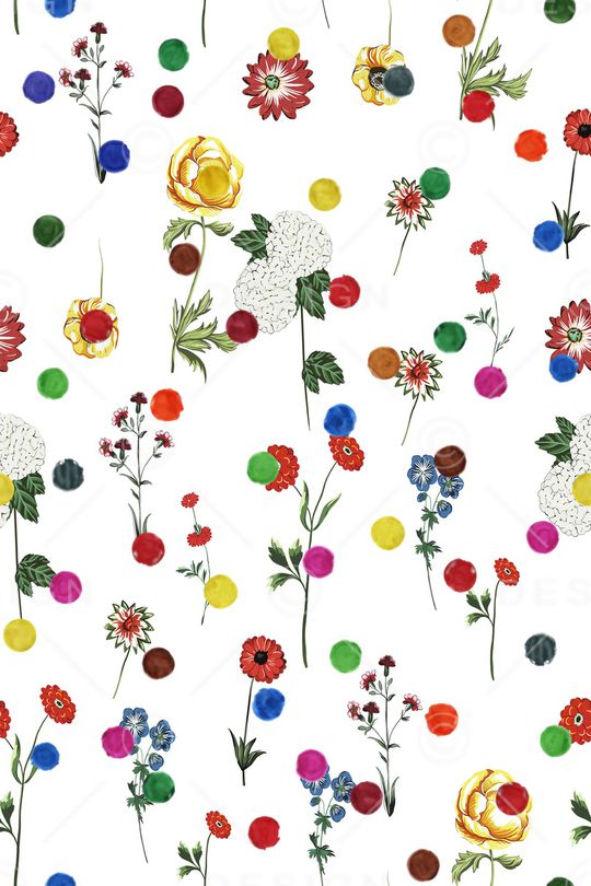 花卉印花华亿平台图片