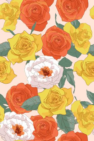 玫瑰花印花华亿平台图片