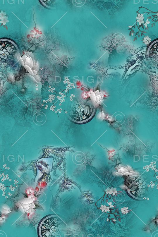 花卉印花华亿平台图片