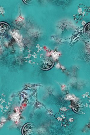 花卉印花华亿平台图片