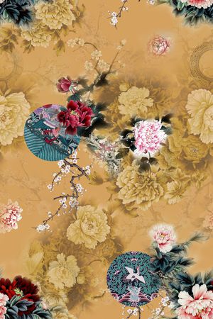 花卉印花华亿平台图片