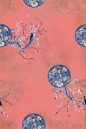 花卉印花华亿平台图片