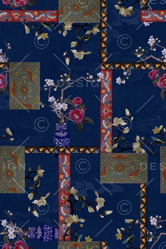 中国风印花华亿平台图片