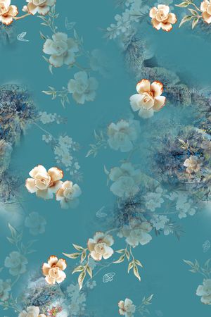 花卉印花华亿平台图片