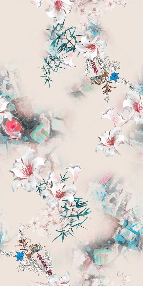 花卉印花华亿平台图片