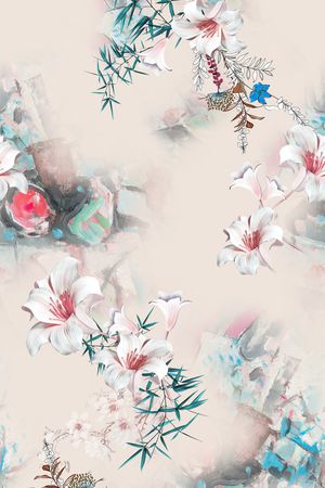 花卉印花华亿平台图片