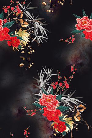 花卉印花华亿平台图片