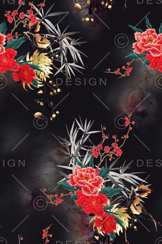 花卉印花华亿平台图片