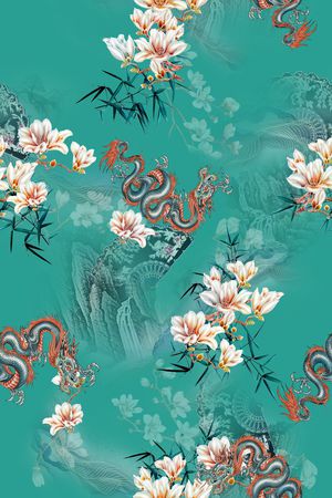 花卉印花华亿平台图片