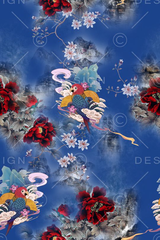 花卉印花华亿平台图片