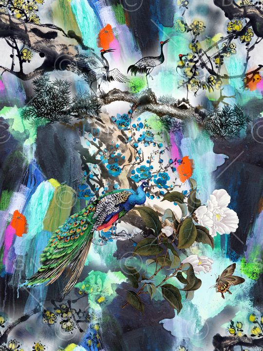 梅花印花华亿平台图片