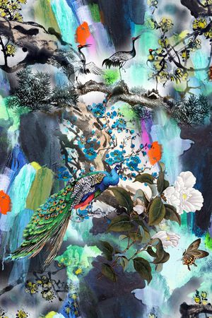 梅花印花华亿平台图片