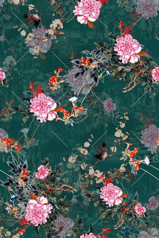 花卉印花华亿平台图片