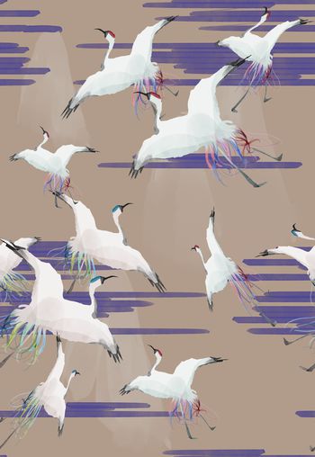 1402357-中国风 鹤写意