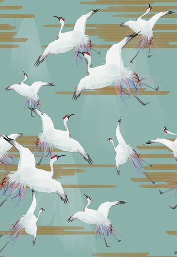 1402359-中国风 鹤写意