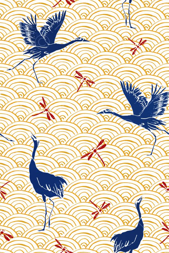 仙鹤印花华亿平台图片