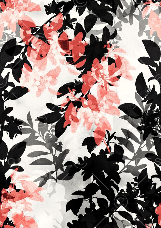 抽象花卉印花华亿平台图片