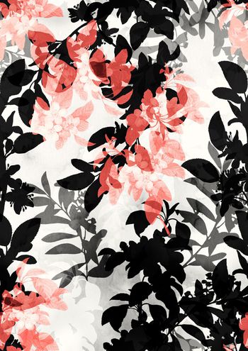 抽象花卉印花华亿平台图片