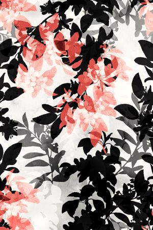 抽象花卉印花华亿平台图片