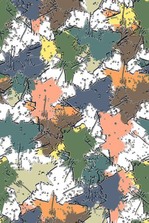 抽象男装印花华亿平台图片