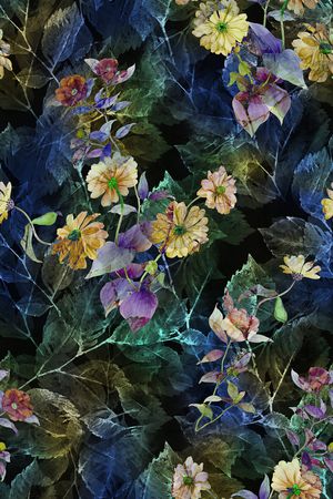 花卉印花华亿平台图片