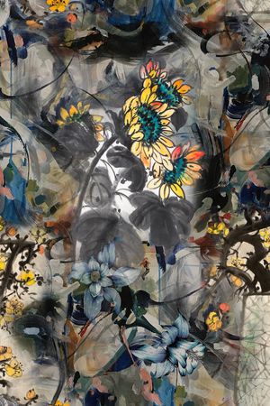 梅花印花华亿平台图片