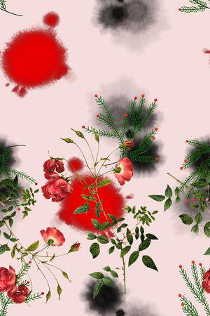 连衣裙印花华亿平台图片