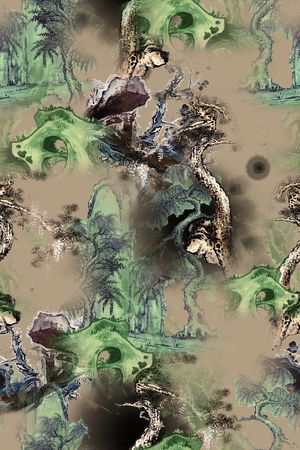 连衣裙印花华亿平台图片