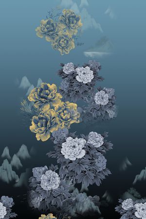 连衣裙印花华亿平台图片