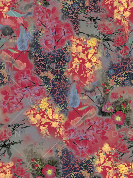 旗袍印花华亿平台图片