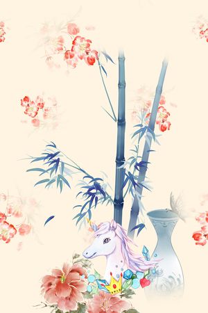 旗袍印花华亿平台图片